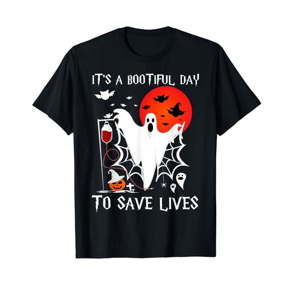 It's a boo-tiful beautiful day to save lives nurse t shirt