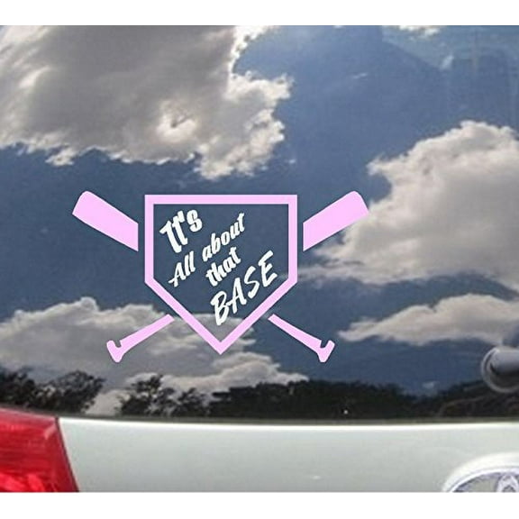 It's all about that BASE #1 : Baseball ~ WALL OR WINDOW DECAL 6" x 10"