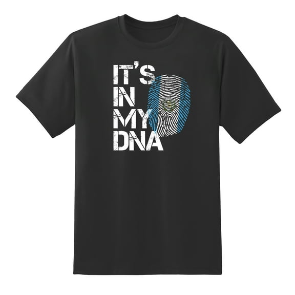 It's in My DNA Fingerprint Guatemala Flag Funny tee Shirts Black,3XL