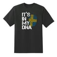 thumbnail image 1 of It's in My DNA Fingerprint Sweden Flag Funny Country Mens Graphic T Shirts Black,S, 1 of 1