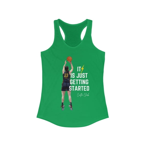 It's just getting Started Clark basketball fan Women's Ideal Racerback Tank