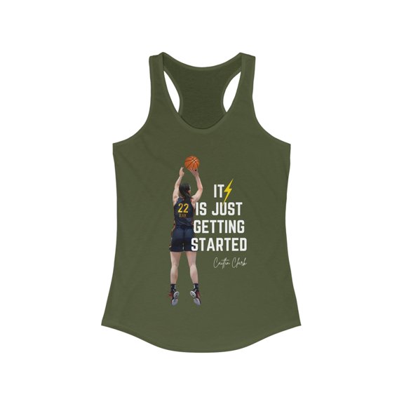 It's just getting Started Clark basketball fan Women's Ideal Racerback Tank