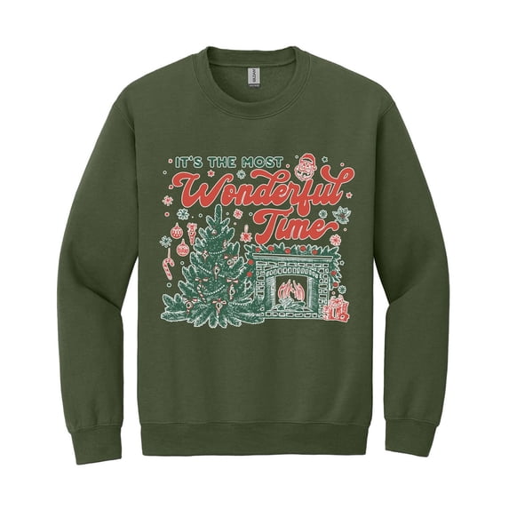 It's the Most Wonderful Time Christmas Sweatshirt, Vintage Retro Holiday Shirt