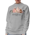 thumbnail image 1 of It's the Most Wonderful Time of the Year, Retro Boho Christmas Art, Heather Grey Crewneck Sweatshirt, Small, 1 of 2