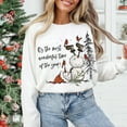 thumbnail image 1 of It’s the Most Wonderful Time of the Year Snowman Graphic Sweatshirt | Funny Winter Holiday Design | White Pullover, 1 of 6