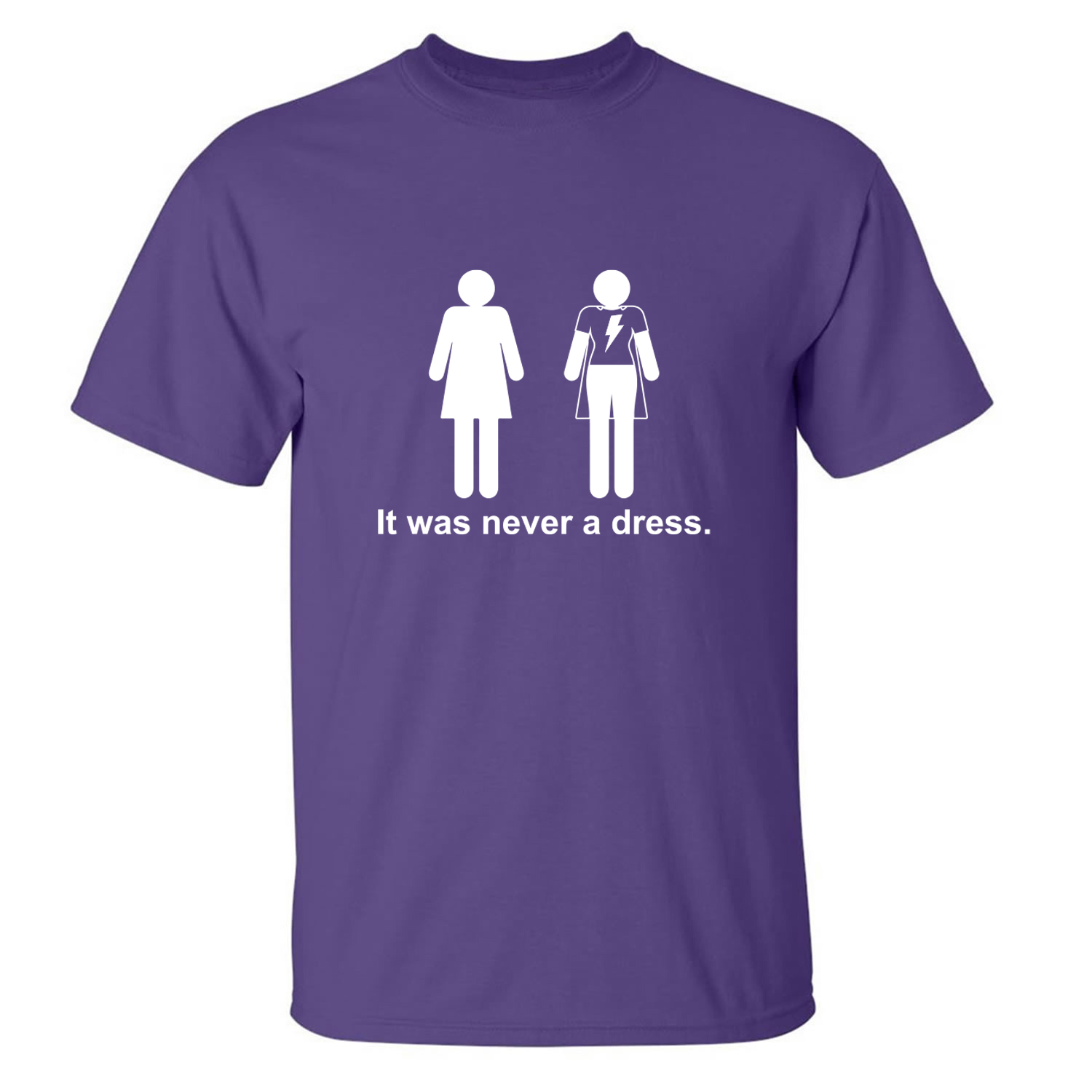 it was never a dress shirt It was never a dress. Adult Short Sleeve T-shirt