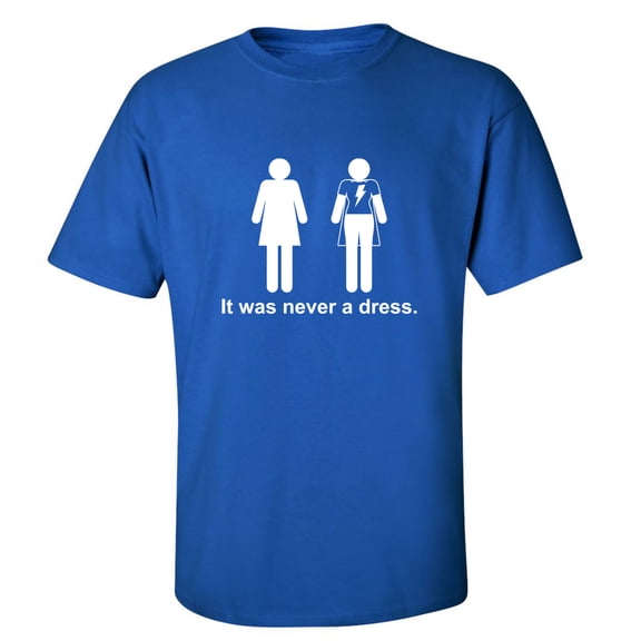 It was never a dress. Adult Short Sleeve T-shirt