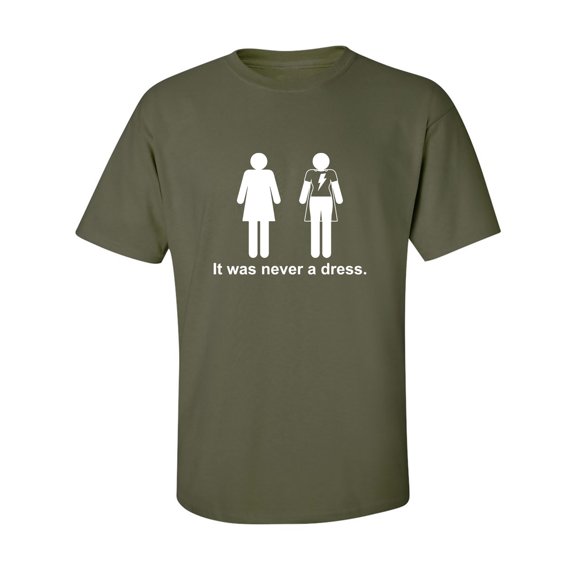 It was never a dress. Adult Short Sleeve T-shirt