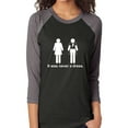 thumbnail image 1 of It was never a dress. Unisex 3/4 Sleeve Baseball Raglan Tee, 1 of 3