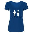 thumbnail image 1 of It was never a dress. Womens V-Neck T-Shirt, 1 of 2
