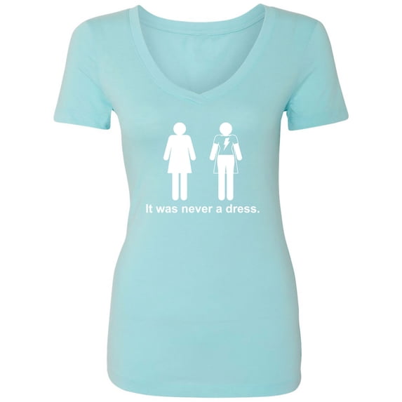 It was never a dress. Womens V-Neck T-Shirt
