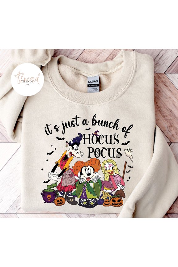 It39s Just A Bunch Of Hocus Pocus T-shirt Mickey And Friends Halloween Sweater Disney Hall