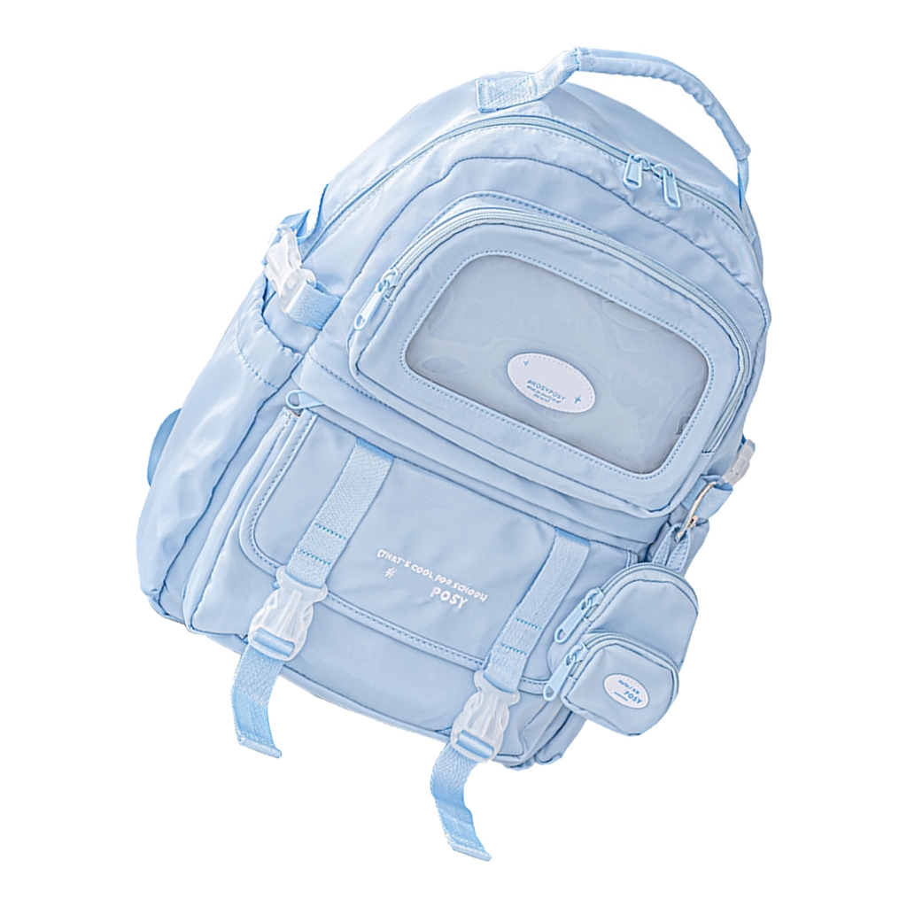 Ita Backpack Purses,Clear Shoulder Bag Transparent Pins Display Daypack Travel Bag Handbags for School Anime Cosplay