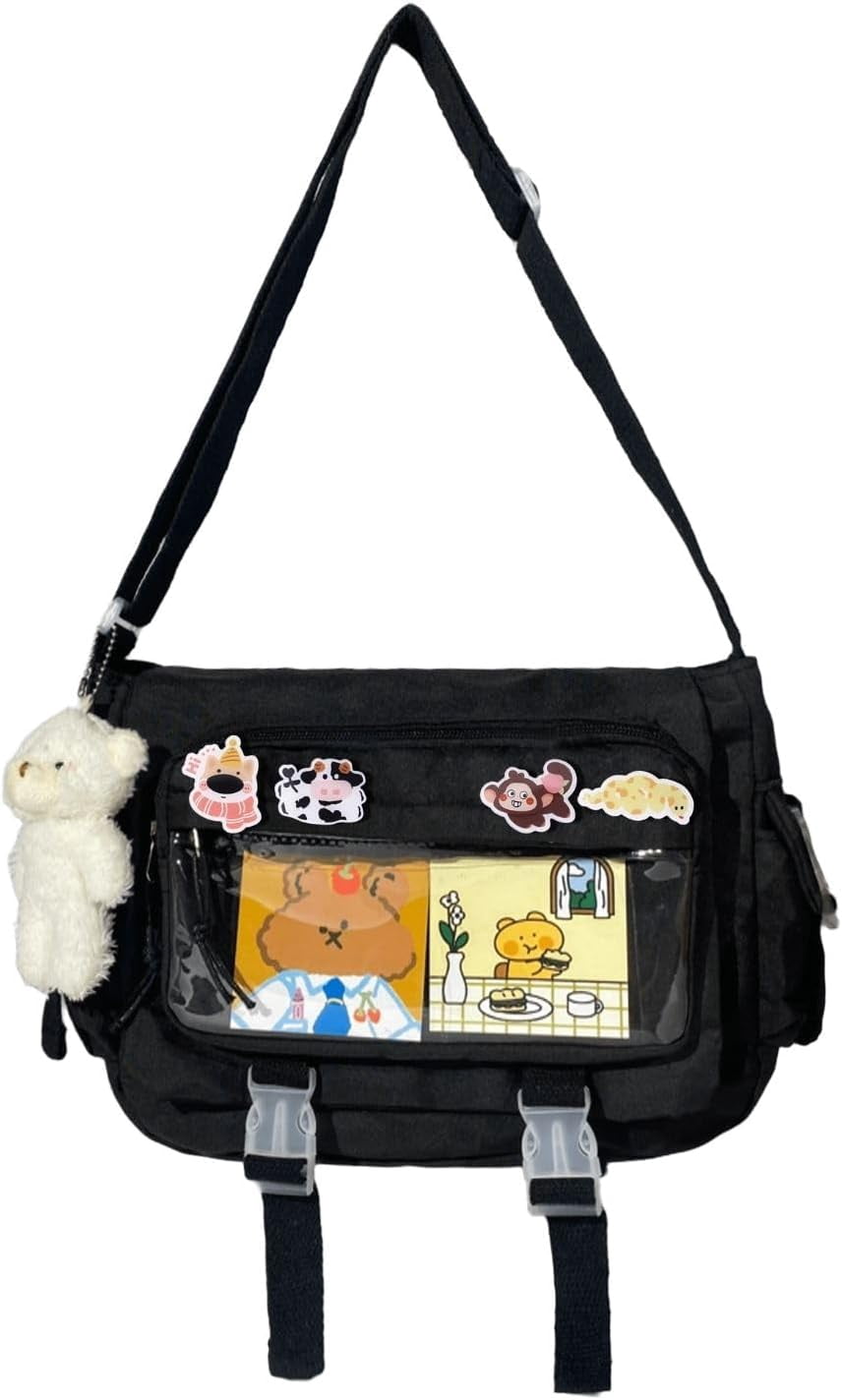 Ita Bag Japanese Messenger Bags Kawaii body Bag Anime Purse With Cute Pins Y2k For Women Men