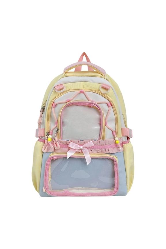 Itabag Backpack with Insert Pin Display Backpack Collector Bag for Anime Cosplay Transparents Daypack Travel Bags