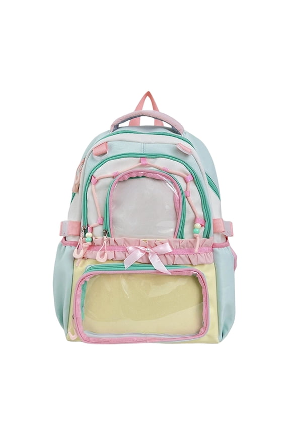 Itabag Backpack with Insert Pin Display Backpack Collector Bag for Anime Cosplay Transparents Daypack Travel Bags