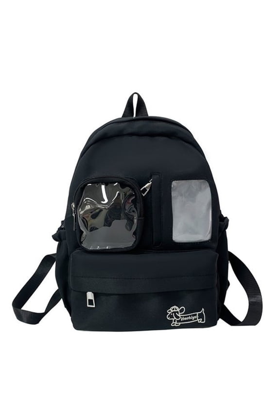 Itabag Backpacks with Insert Pin Display Backpacks Collector Bag forAn1meCosplay Transparent Daypack Travel Bags