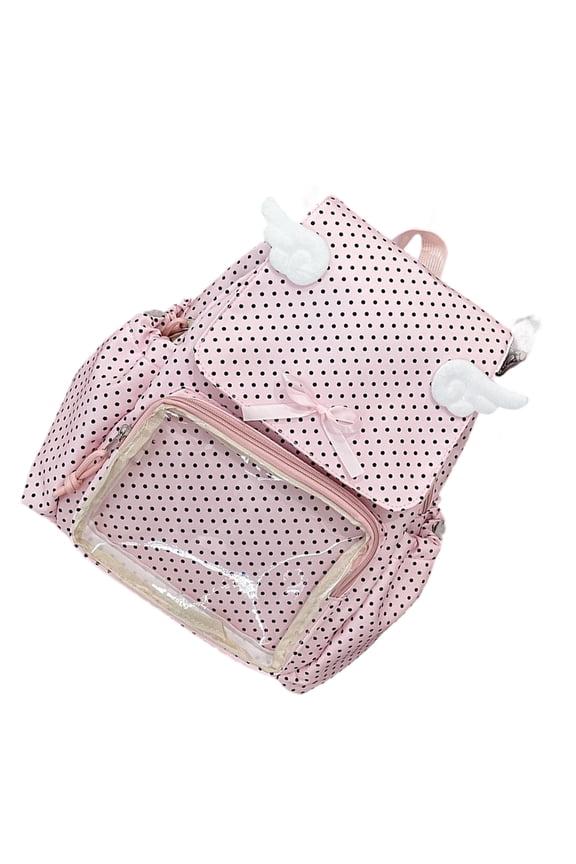 Itabag Clear Backpack with Insert Pins Display for Anime Cosplay School Travel Daypack Handbag