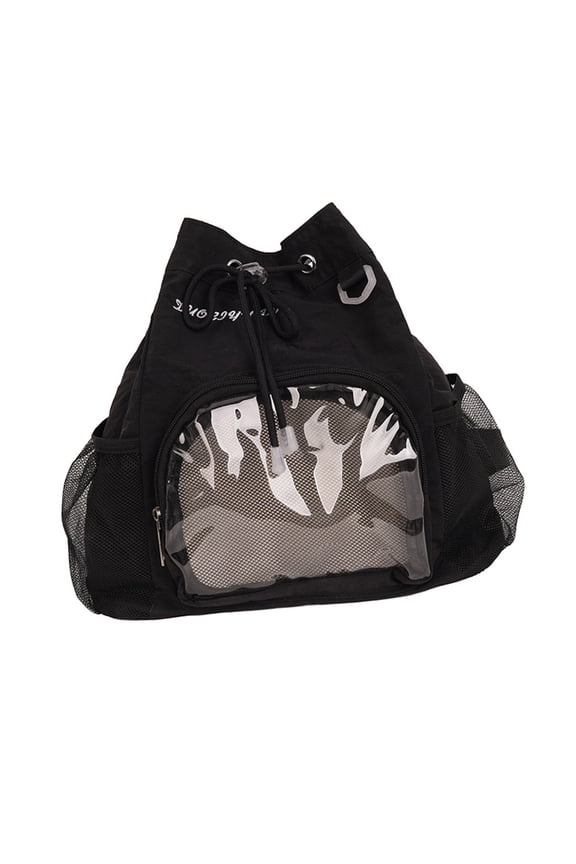 Itabag Drawstring Backpacks Bag Transparency Pin Display Daypack Travel Bag Sport Gym Sackpack for School Anime Cosplay