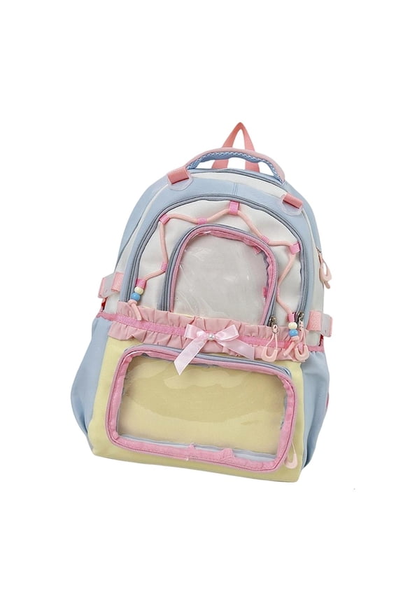 Itabag Pin Display Backpacks with Insert,Lovely Aesthetic Backpack for Anime Cosplay School itabag Backpack Daypack