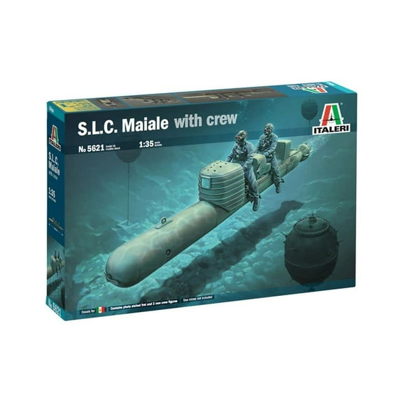 Italeli Tamiya 37121 1/35 Ship Series No. 5621 Italian Navy S.L.C. Meiare Crew Doll Included Plastic Model