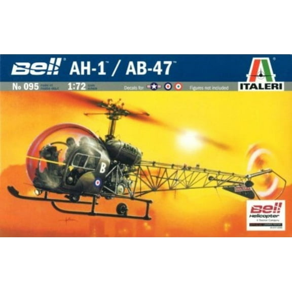 Italeri 0095 Bell AH-1/AB-47 1/72 Scale Plastic Model Kit