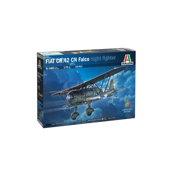 Italeri 1485 FIAT CR.42 CN "Falco" Night Fighter, 1:72 Scale, Plastic Model Kit/Model Assembly