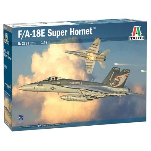 Italeri 510002791 1:72 F/A-18E Super Hornet Building, Stand Model Making, Crafts, Hobby, Gluing, Plastic Construction Kit, True to Detail, Unvarnished