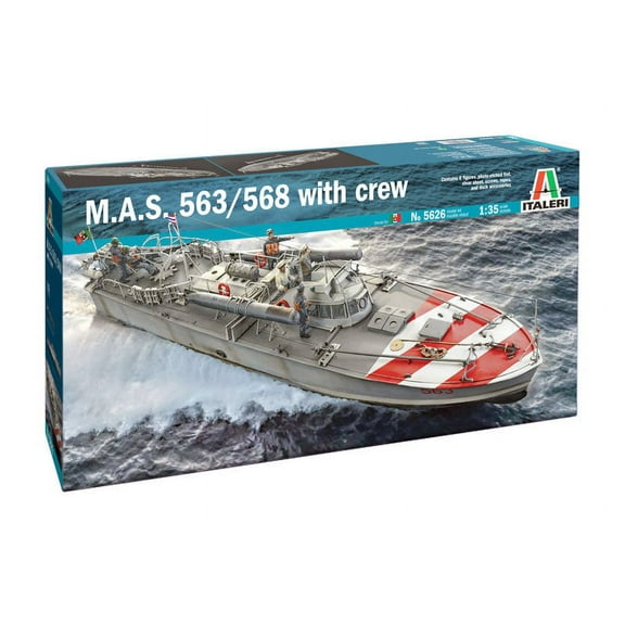 Italeri 5626 WWII Italian M.A.S. 563/568 with Crew Figures 1/35 Scale Model Kit