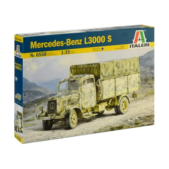 Italeri 6558S  1:35 Mercedes Benz L3000, Building, Stand Model Making, Crafts, Hobby, Gluing, Plastic kit, Unvarnished