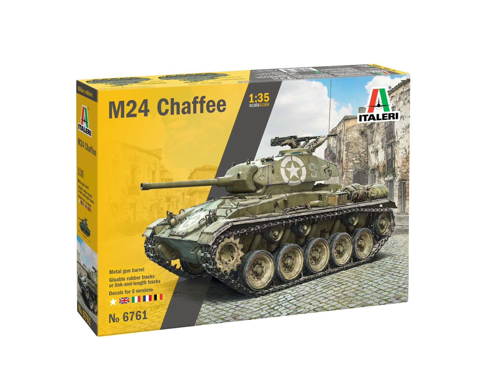 Tamiya 300035251-1:35 WWII US Sherman M4A3 Kap, 105 mm (9), zilver