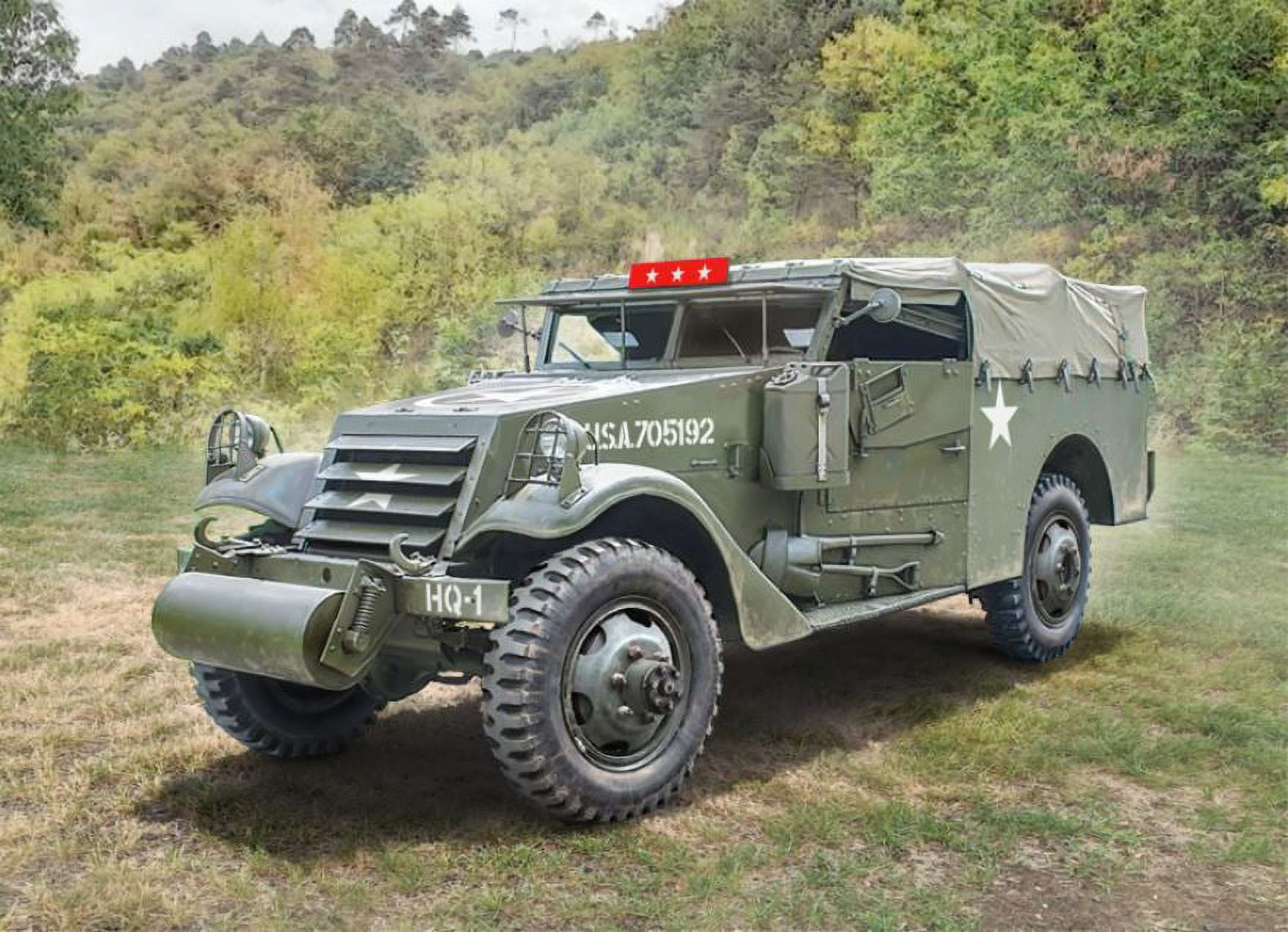 Italeri 7063 M3A1 Scout Car 1/72 Scale Plastic Model Kit with Figures