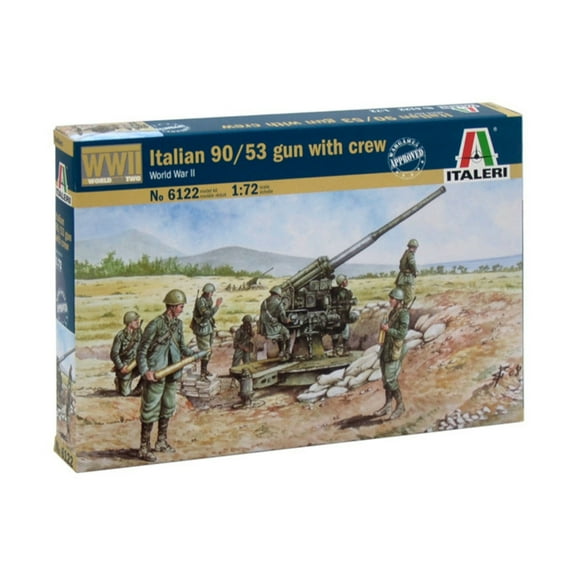 Italeri Italian 90/53 Gun w/Crew New