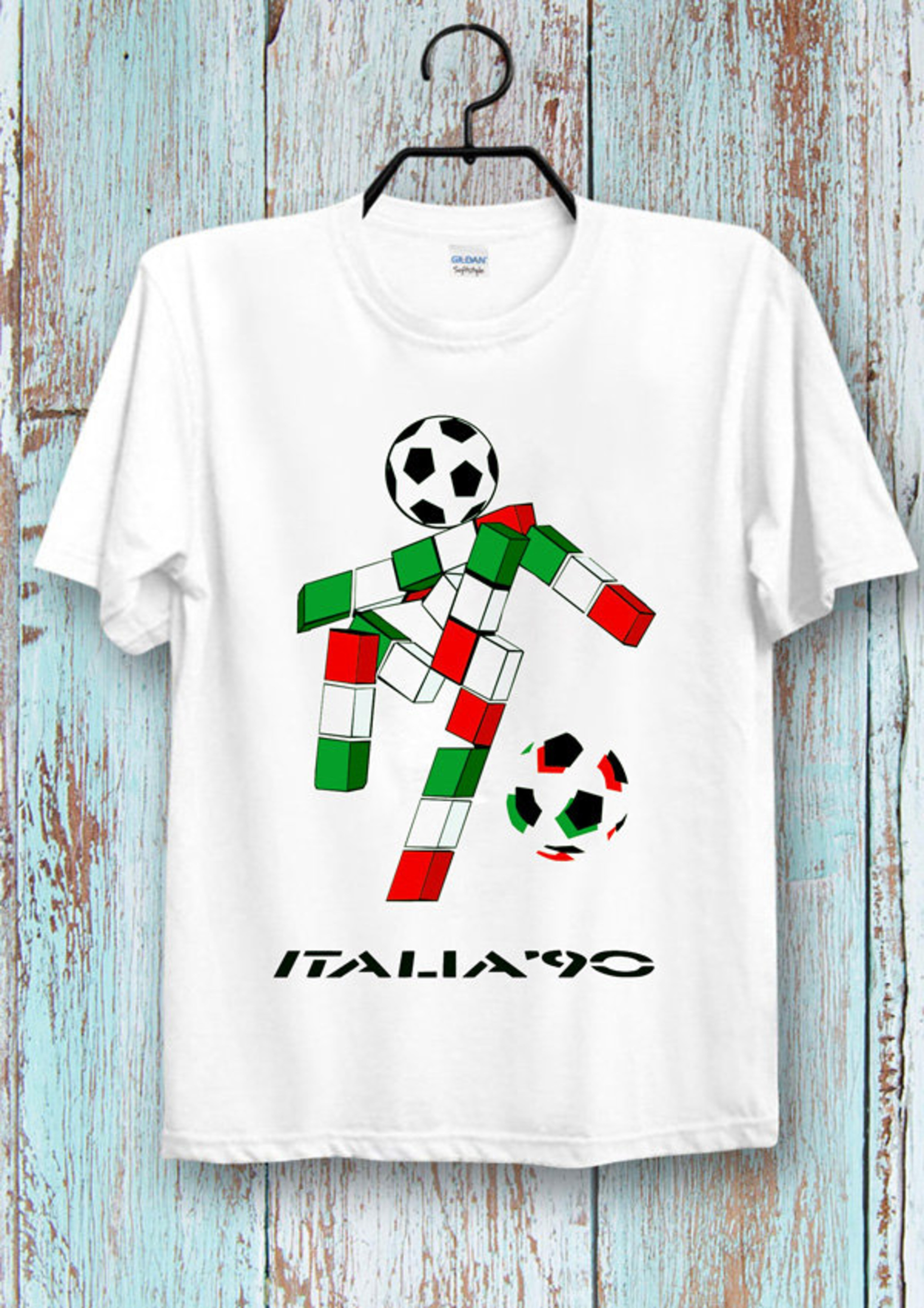Italia 90 T Shirt Logo Football World Cup Soccer Italy 1990 T Shirt