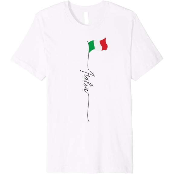 Italia, Bandiera Italiana Italy Flag, Italian Patriotic Flag Premium T-Shirt