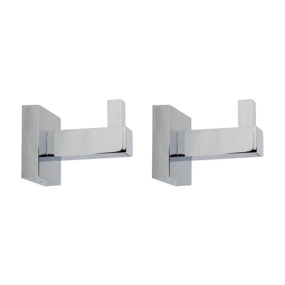 Italia Capri Series set of 2 Polished Chrome Robe Hooks