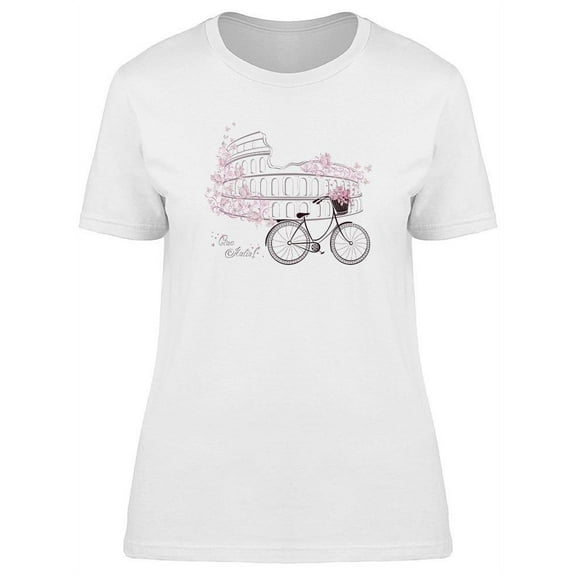 Italia Colosseum And Bicycle T-Shirt Women -Image by Shutterstock, Female 3X-Large