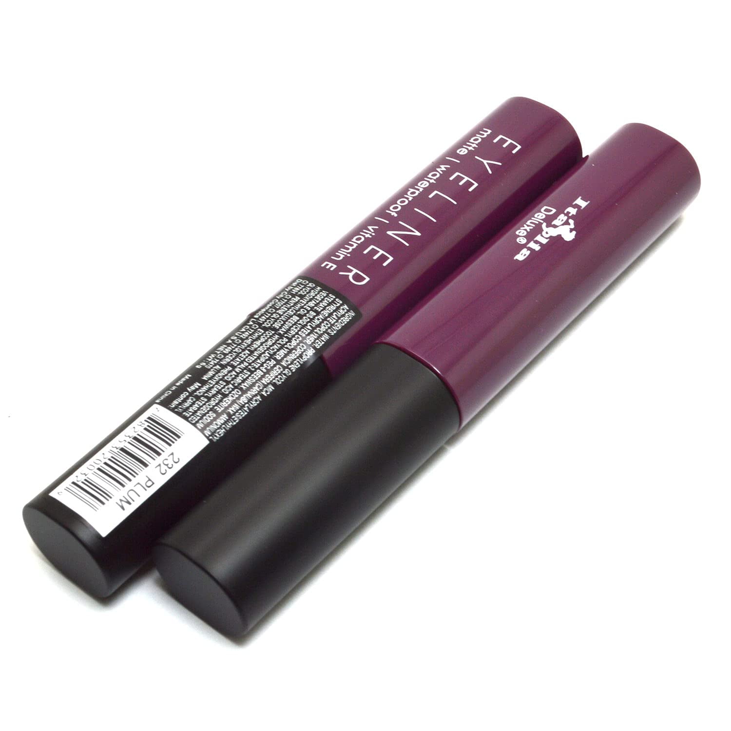 ItaliaDeluxe Makeup 2pcs of Classic Liquid Eyeliner [ 232 Matte Plum