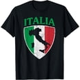 thumbnail image 1 of Italia Flag Crest Italy Italian Family Vintage Distressed T-Shirt mens t shirt，black，women，funny，misfits，men，journey，t-shirt, 1 of 4