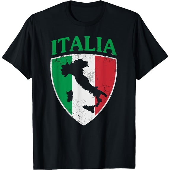 Italia Flag Crest Italy Italian Family Vintage Distressed T-Shirt mens t shirt，black，women，funny，misfits，men，journey，t-shirt