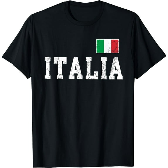 Italia Flag Italian Italy Distressed Fade Men Women Kids T-Shirt