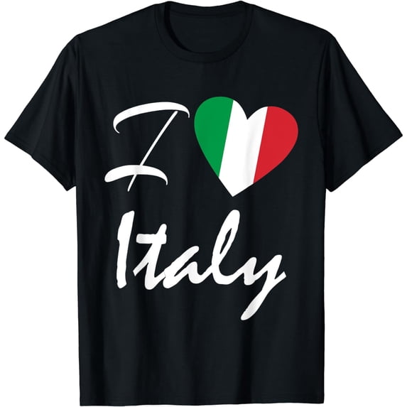Italia Flag, Italian Pride, Italy Vacation I Love Italy Flag T-Shirt