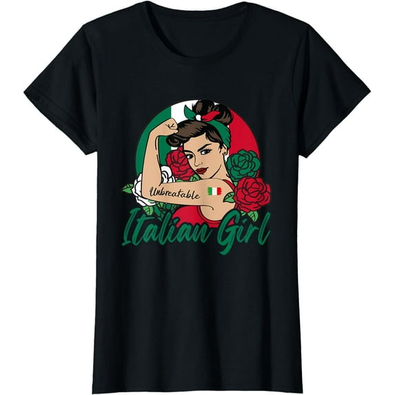 Italia Girl Italy Woman Italian flag T-Shirt