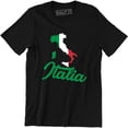 thumbnail image 1 of Italia Italian Flag Emblem - National Pride Country Symbol Men's Tee Shirt, 1 of 4