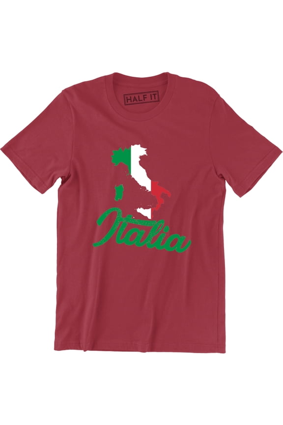 Italia Italian Flag Emblem - National Pride Country Symbol Men's Tee Shirt