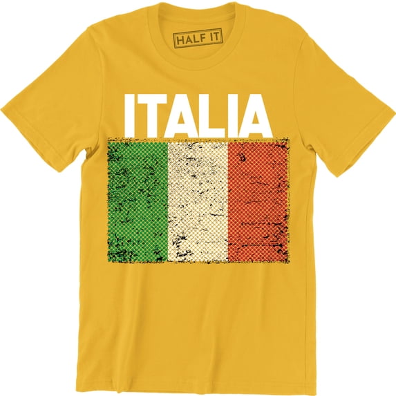 Italia Italian Flag Emblem - National Pride Country Symbol Men's Tee