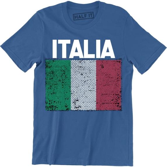 Italia Italian Flag Emblem - National Pride Country Symbol Men's Tee