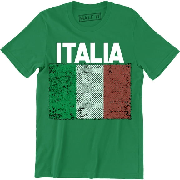 Italia Italian Flag Emblem - National Pride Country Symbol Men's Tee
