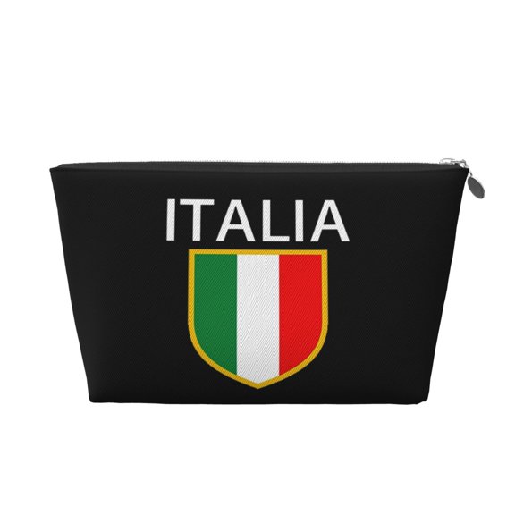 Italia Italian Flag Italy Handbag Purse Tote Organizer Zipper Closure Cosmetic Pouch Bag For Travelling