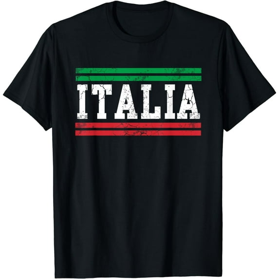 Italia Italian Flag Italy Vintage Distressed Men Women Kids T-Shirt